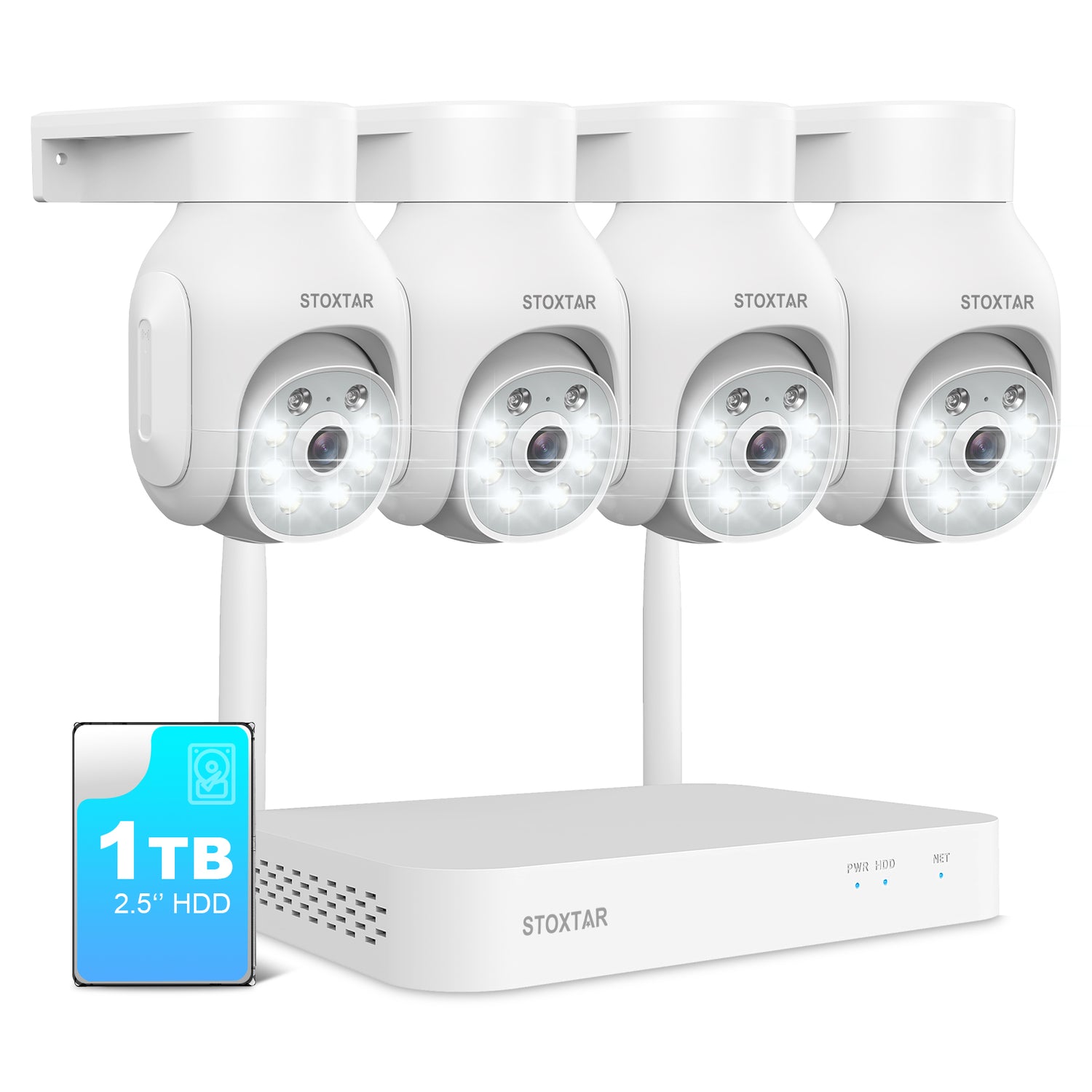 Wireless security camera system with 1TB HDD